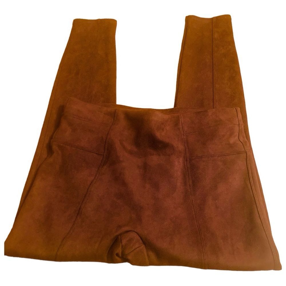 Spanx Faux Suede Brown Pants